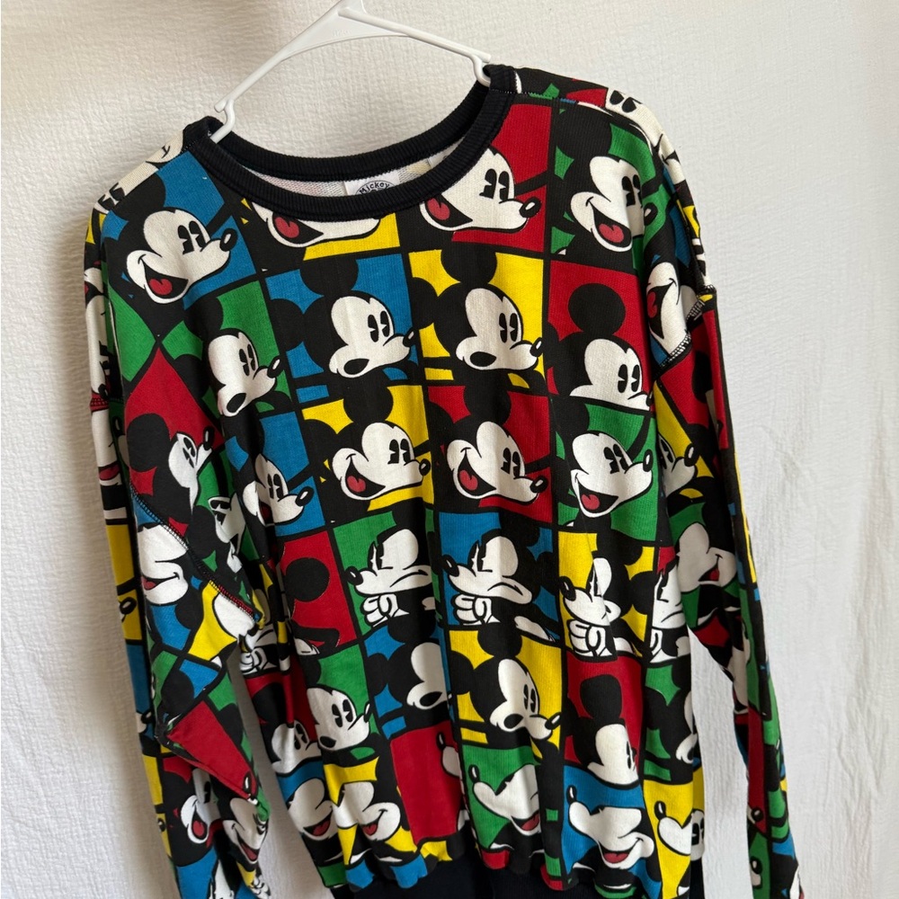 Colorful Mickey Mouse Sweater Crewneck Disney